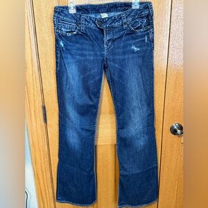 Silver Jeans “Tuesday” Dark Blue Boot Cut Denim